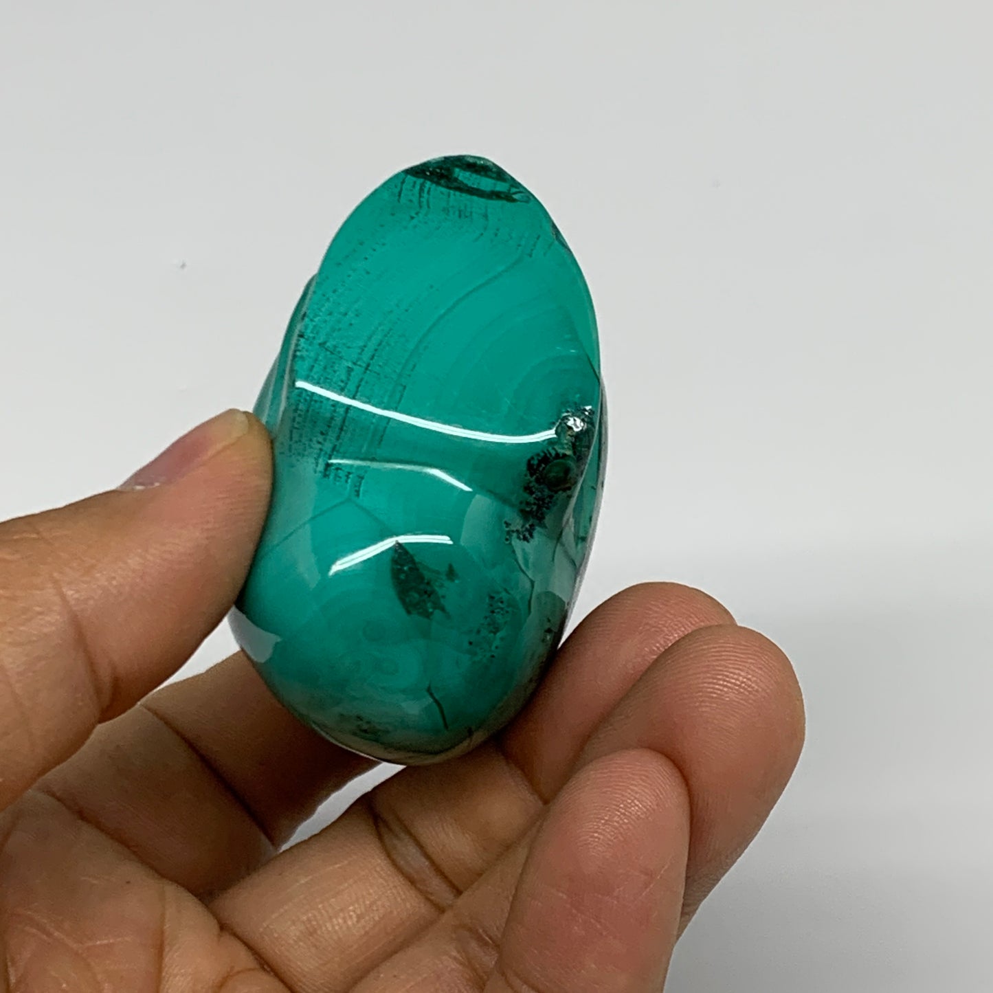 137.7g, 1.9"x1.4"x1.5", Natural Solid Malachite Skull From Congo, B32723