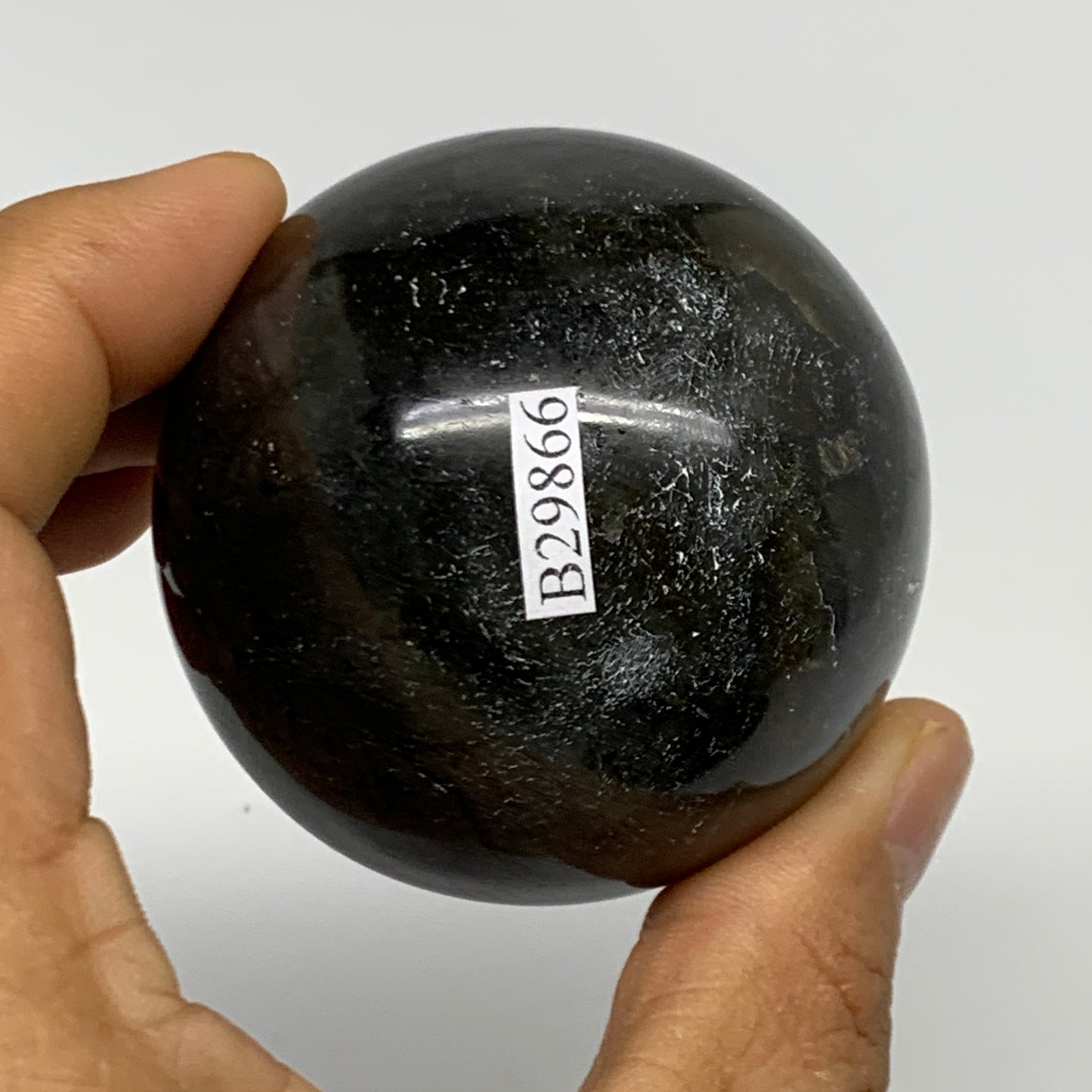 255.5g, 2.2"(55mm), Labradorite Sphere Gemstone,Crystal @Madagascar, B29866