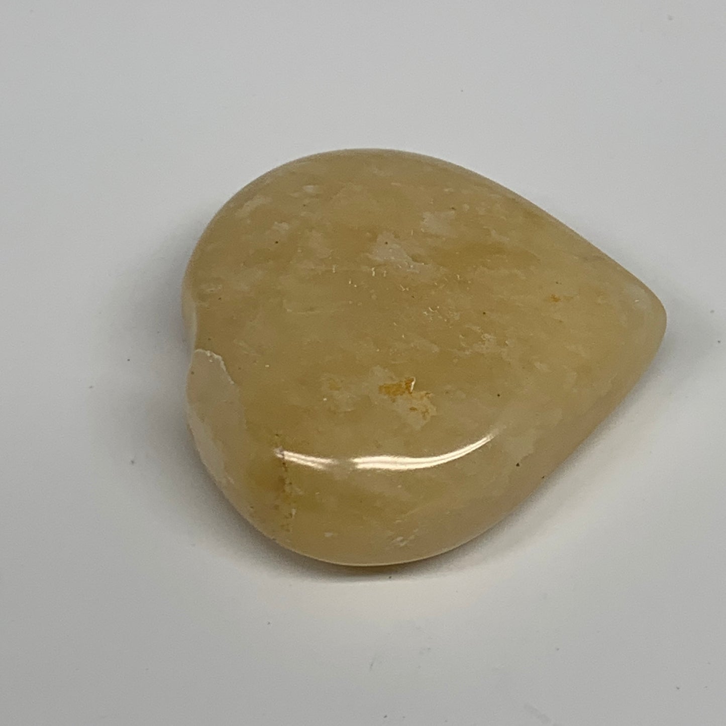 99g,2.2"x2.2"x0.8" Natural Yellow Aventurine Heart Crystal Stone @India, B28339