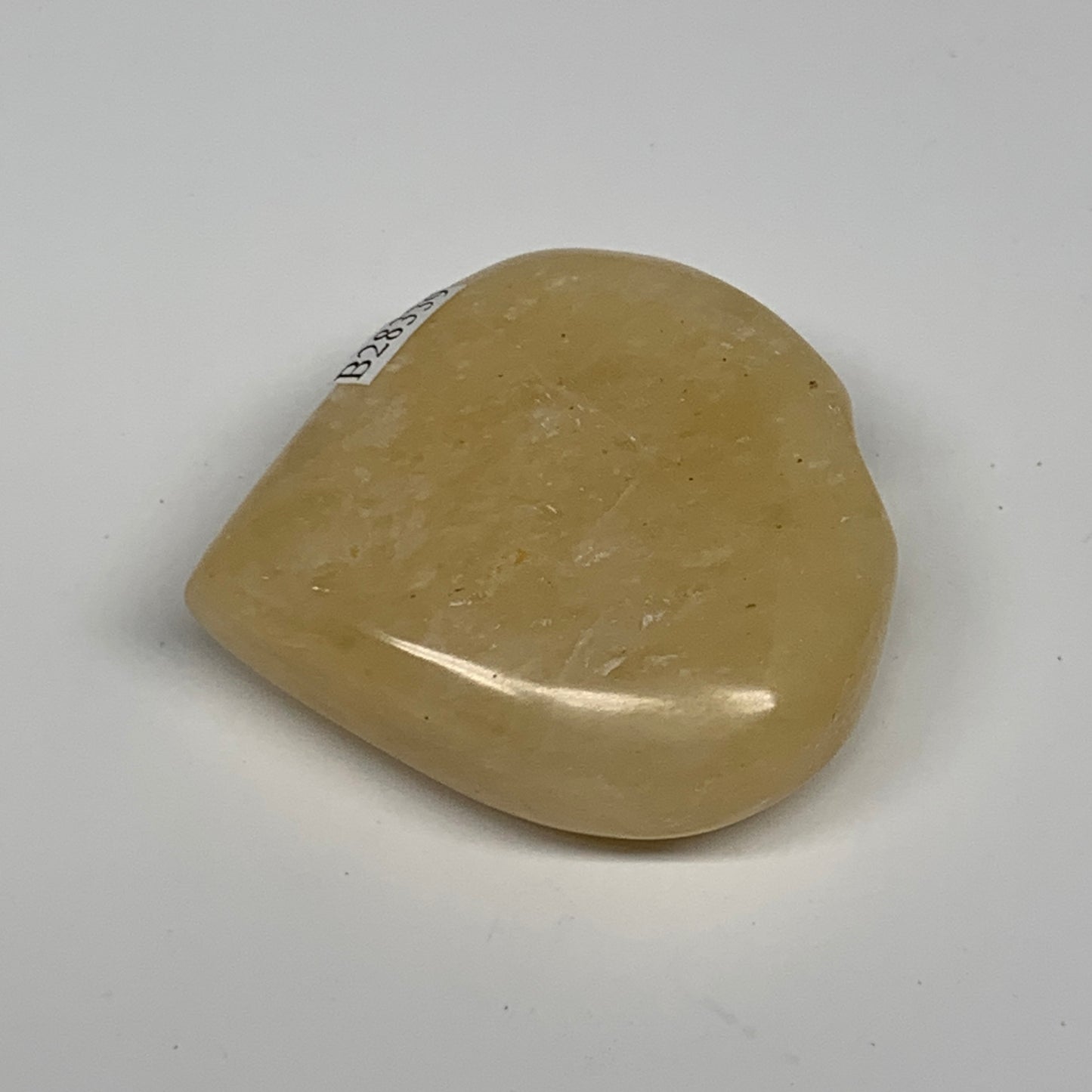 99g,2.2"x2.2"x0.8" Natural Yellow Aventurine Heart Crystal Stone @India, B28339