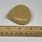 99g,2.2"x2.2"x0.8" Natural Yellow Aventurine Heart Crystal Stone @India, B28339