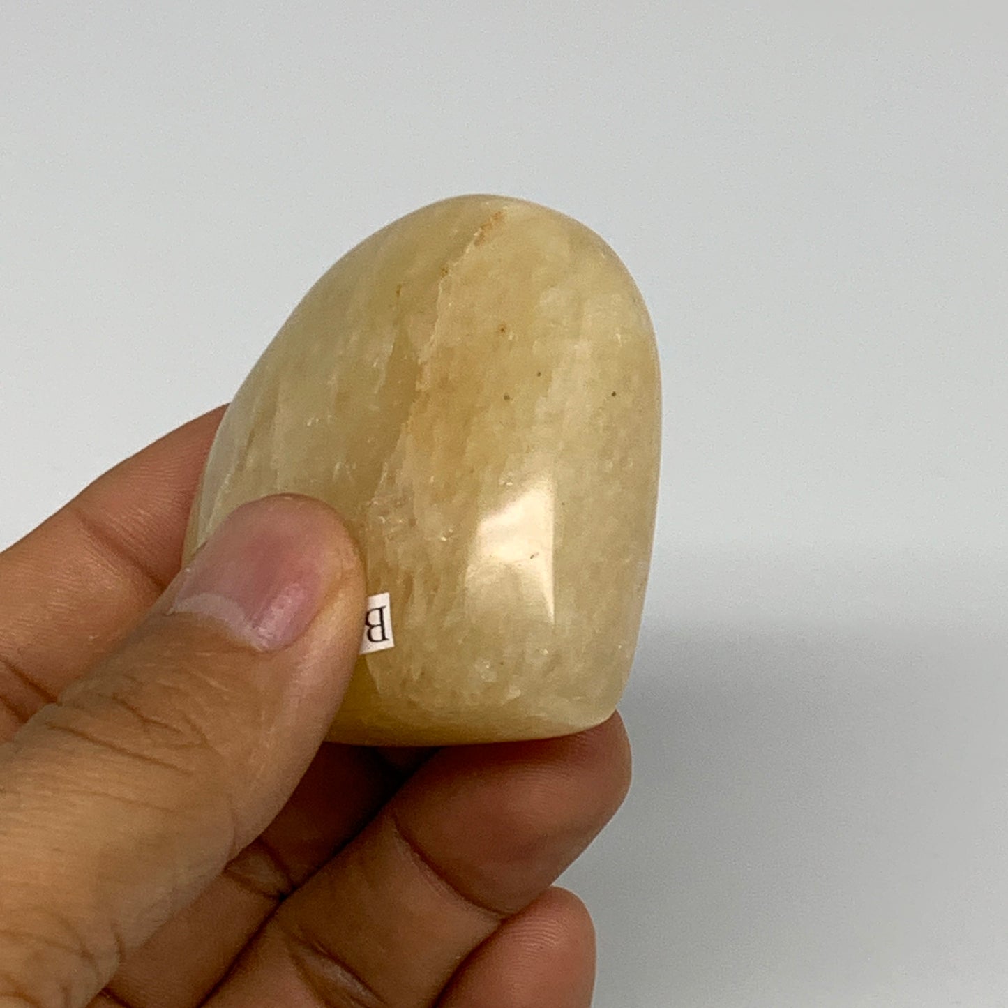 91.2g,2"x2.1"x0.8" Natural Yellow Aventurine Heart Crystal Stone @India, B28340