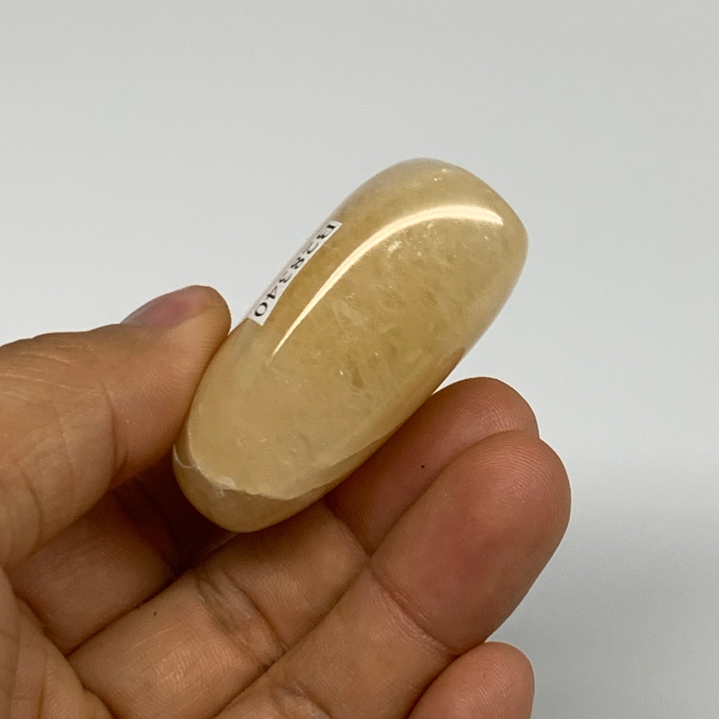 91.2g,2"x2.1"x0.8" Natural Yellow Aventurine Heart Crystal Stone @India, B28340