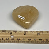 91.2g,2"x2.1"x0.8" Natural Yellow Aventurine Heart Crystal Stone @India, B28340