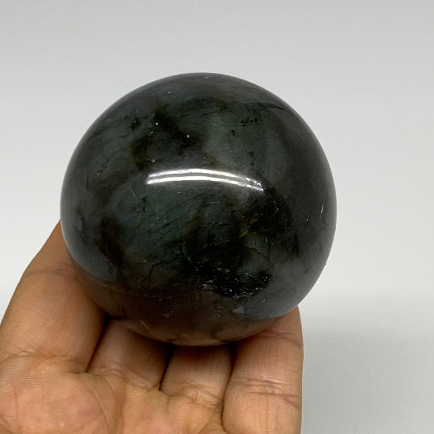 295.3g, 2.3"(59mm), Labradorite Sphere Gemstone,Crystal @Madagascar, B29868
