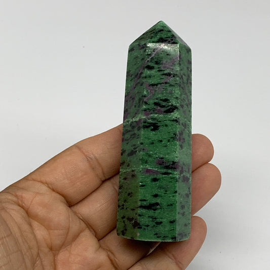 137.2g, 3.5"x1", Natural Ruby Zoisite Tower Point Obelisk @India, B31419