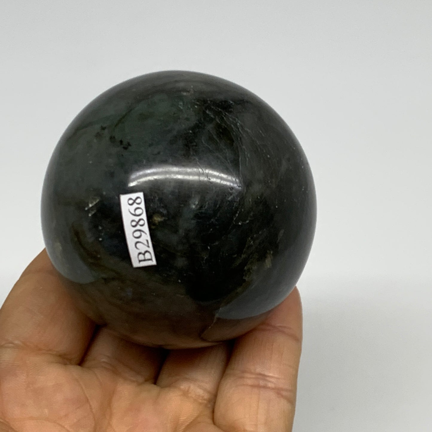 295.3g, 2.3"(59mm), Labradorite Sphere Gemstone,Crystal @Madagascar, B29868