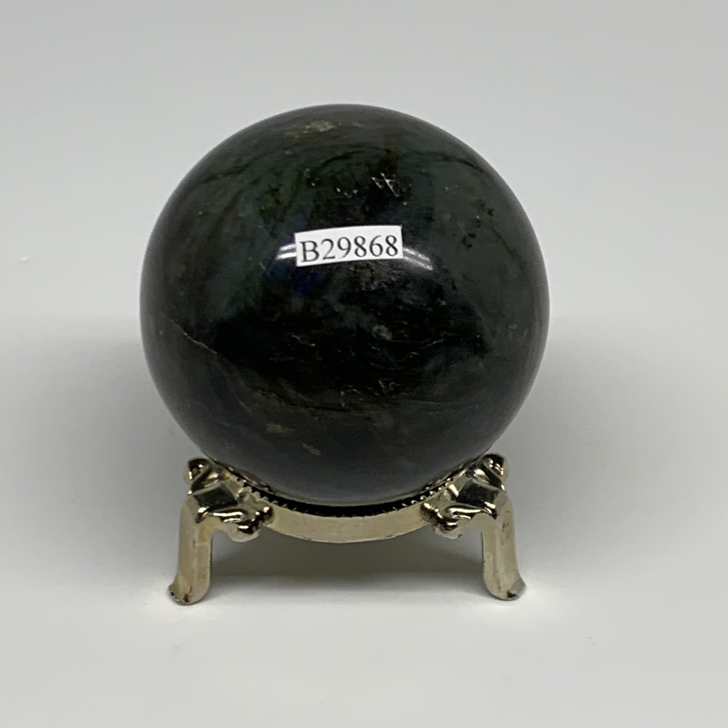 295.3g, 2.3"(59mm), Labradorite Sphere Gemstone,Crystal @Madagascar, B29868