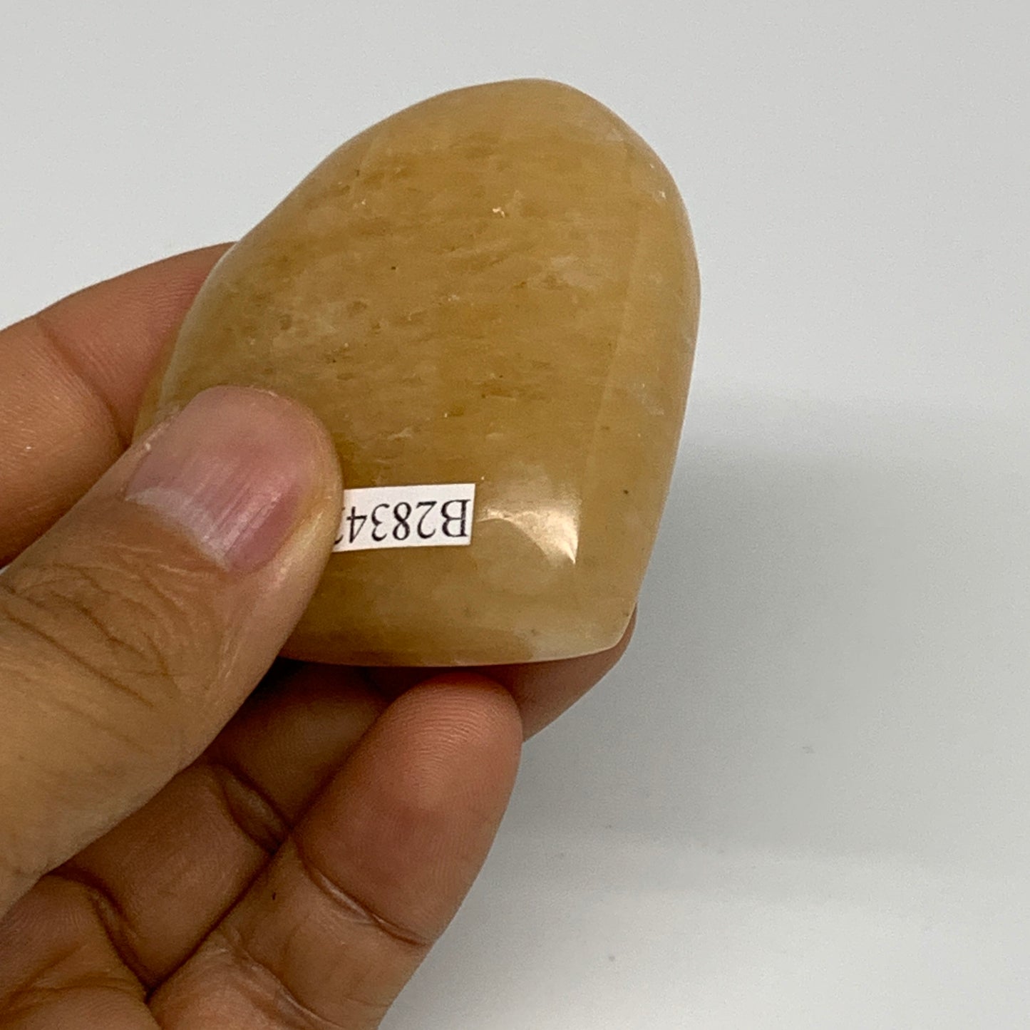 88.7g,2.1"x2.1"x0.8" Natural Yellow Aventurine Heart Crystal Stone @India, B2834