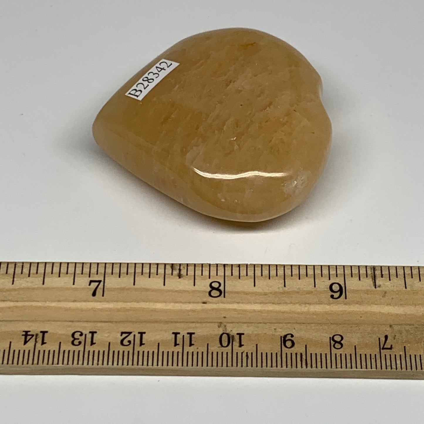 88.7g,2.1"x2.1"x0.8" Natural Yellow Aventurine Heart Crystal Stone @India, B2834