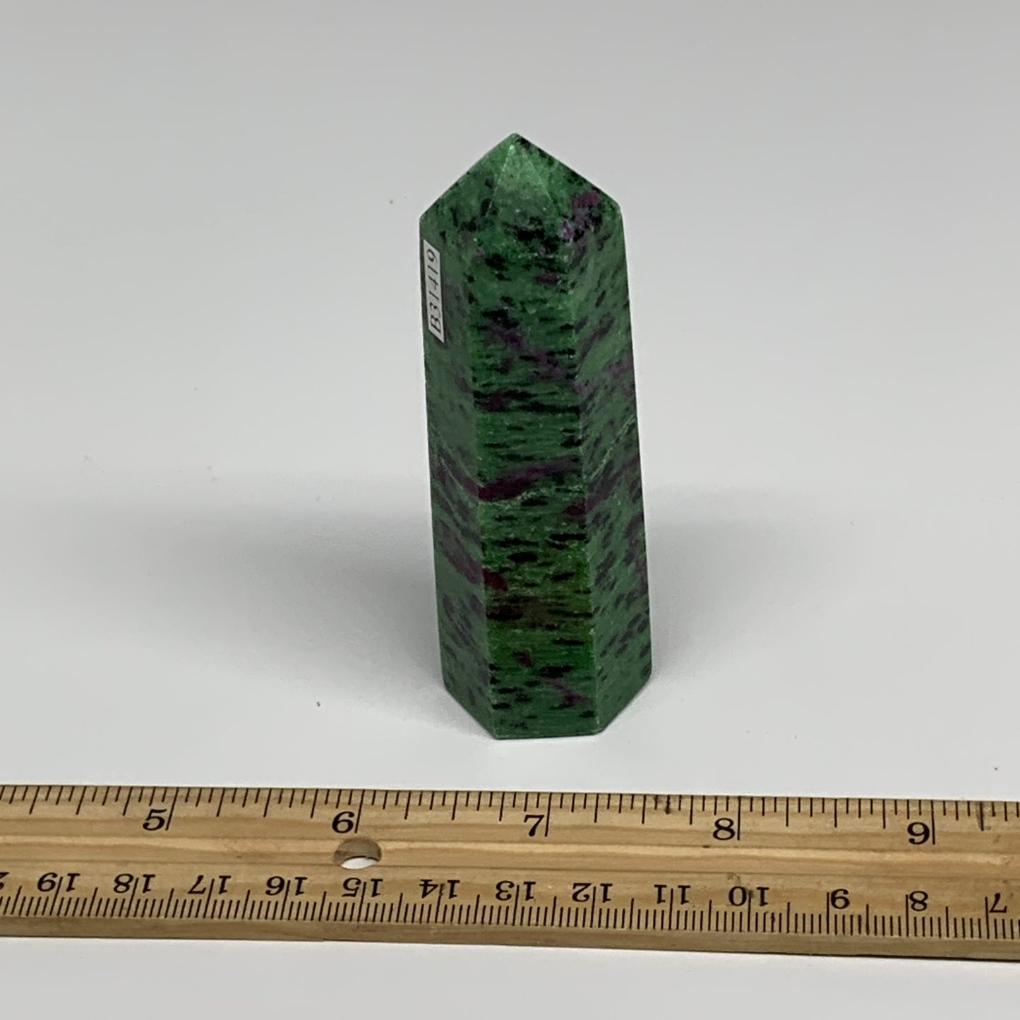 137.2g, 3.5"x1", Natural Ruby Zoisite Tower Point Obelisk @India, B31419