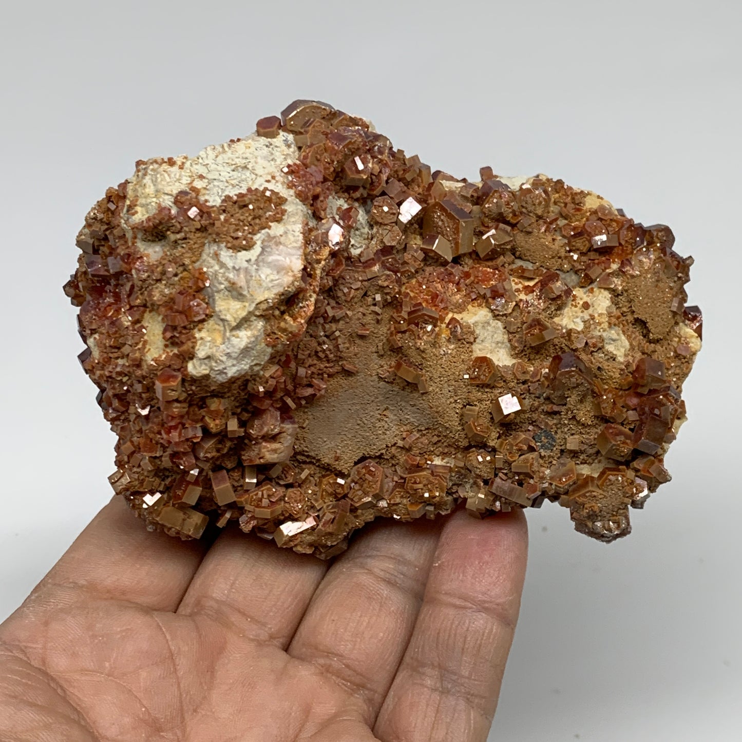 0.92 lbs, 3.9"x2.7"x2.1", Vanadinite Crystals Cluster Mineral Specimens, B34016