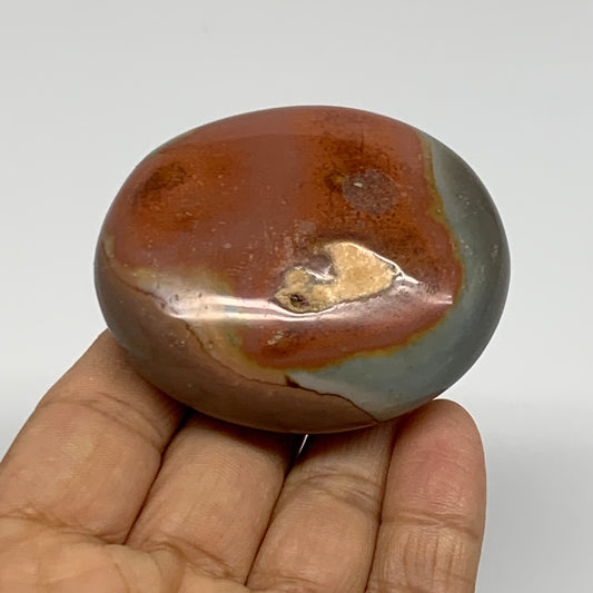 118.3g, 2.4"x2"x1.1", Polychrome Jasper Palm-Stone Crystal, B37007