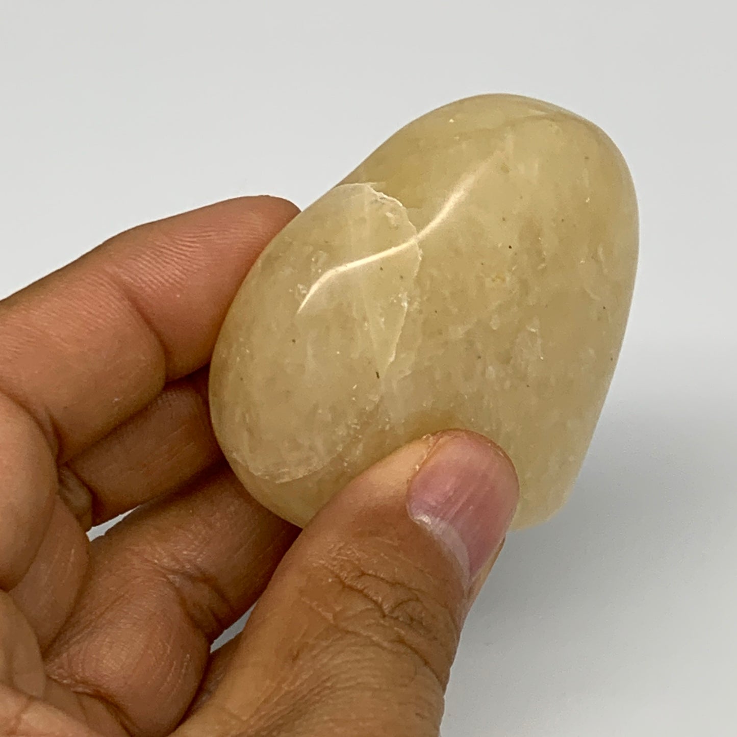 91.3g,2.1"x2.2"x0.8" Natural Yellow Aventurine Heart Crystal Stone @India, B2834