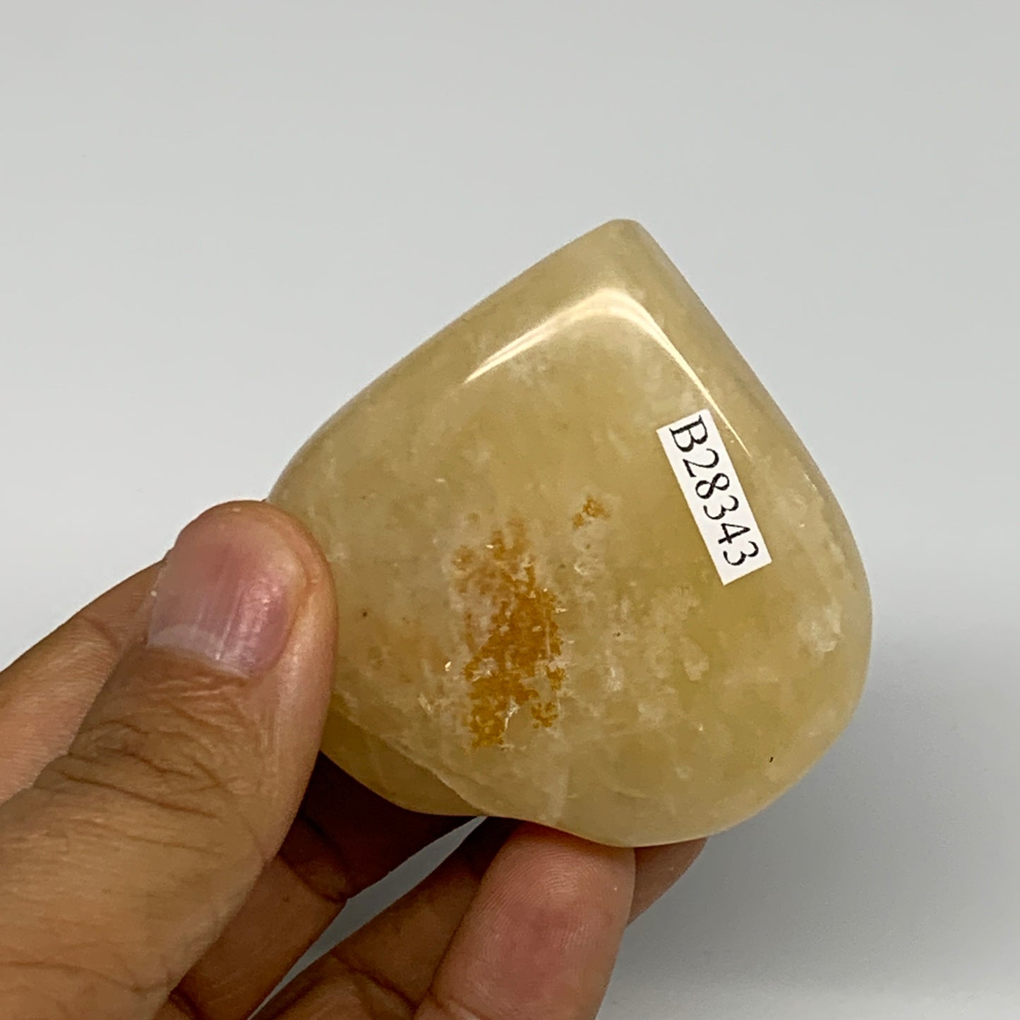 91.3g,2.1"x2.2"x0.8" Natural Yellow Aventurine Heart Crystal Stone @India, B2834