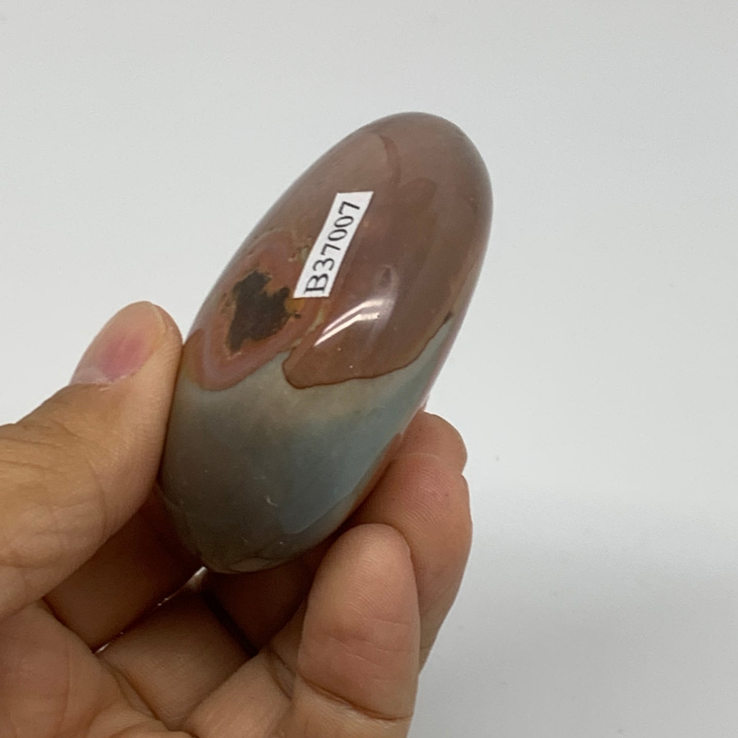 118.3g, 2.4"x2"x1.1", Polychrome Jasper Palm-Stone Crystal, B37007