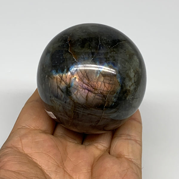 293.8g, 2.4"(59mm), Labradorite Sphere Gemstone,Crystal @Madagascar, B29870