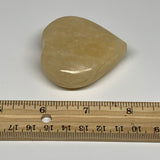 91.3g,2.1"x2.2"x0.8" Natural Yellow Aventurine Heart Crystal Stone @India, B2834
