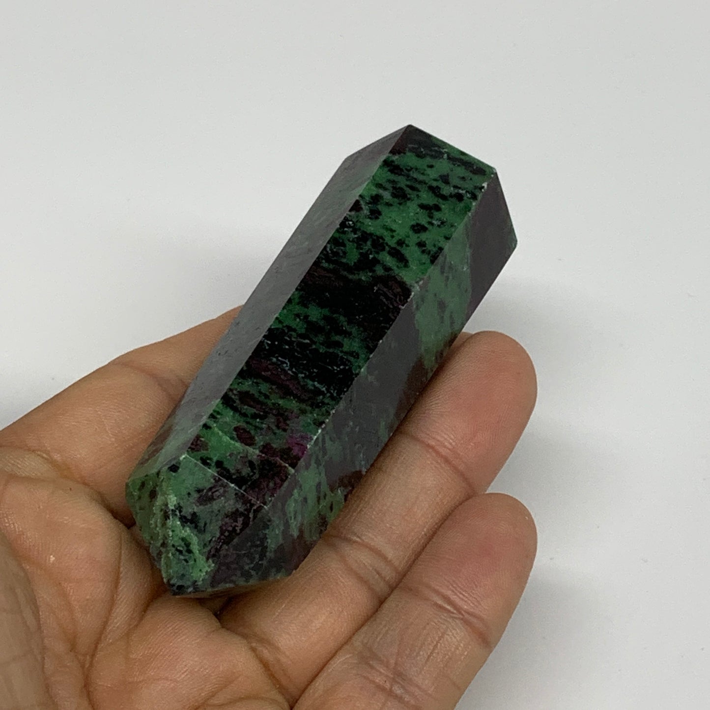 106.8g, 3.2"x1", Natural Ruby Zoisite Tower Point Obelisk @India, B31420