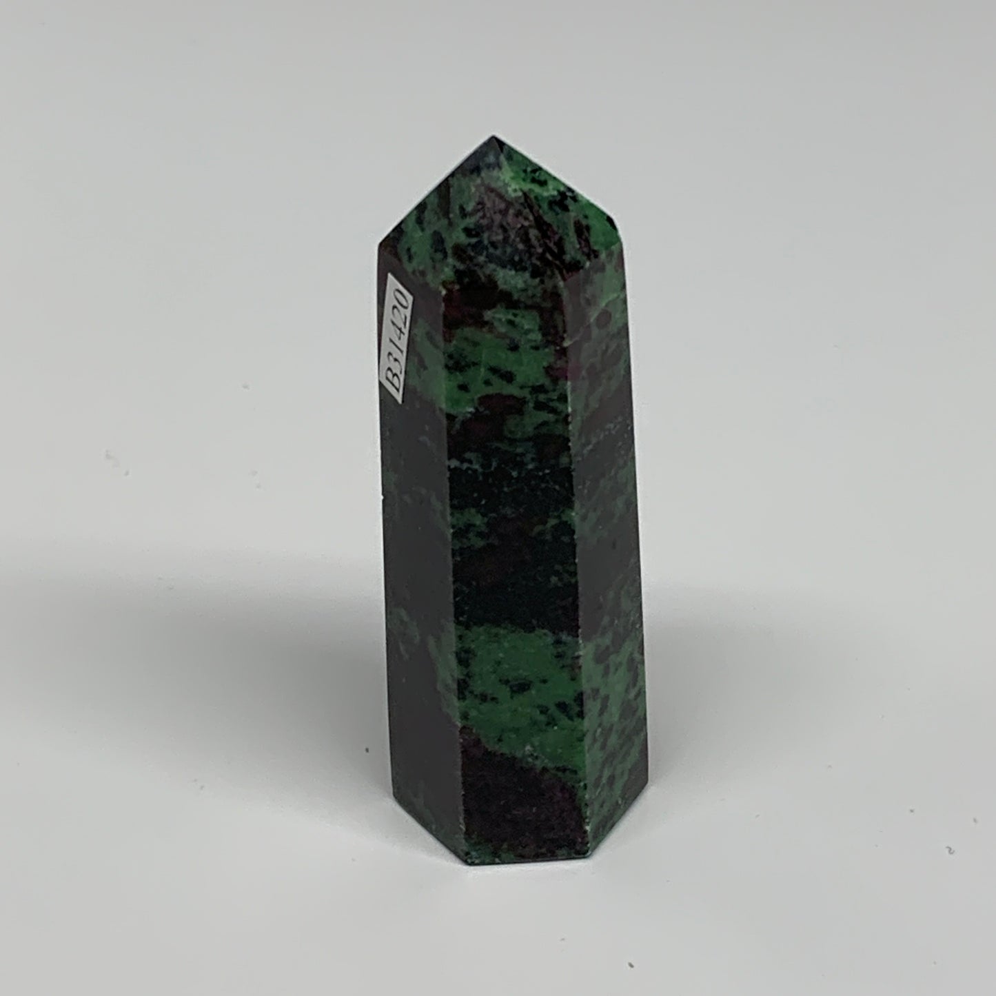 106.8g, 3.2"x1", Natural Ruby Zoisite Tower Point Obelisk @India, B31420