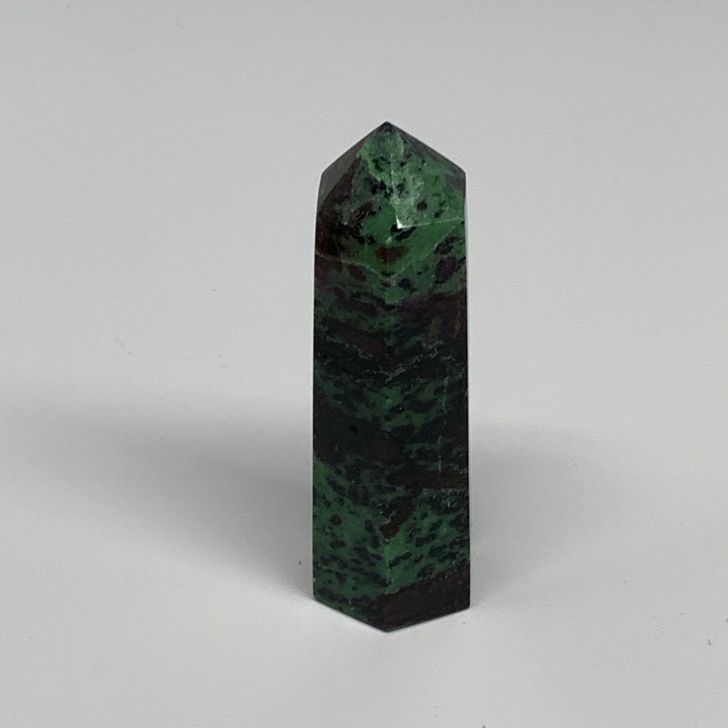 106.8g, 3.2"x1", Natural Ruby Zoisite Tower Point Obelisk @India, B31420