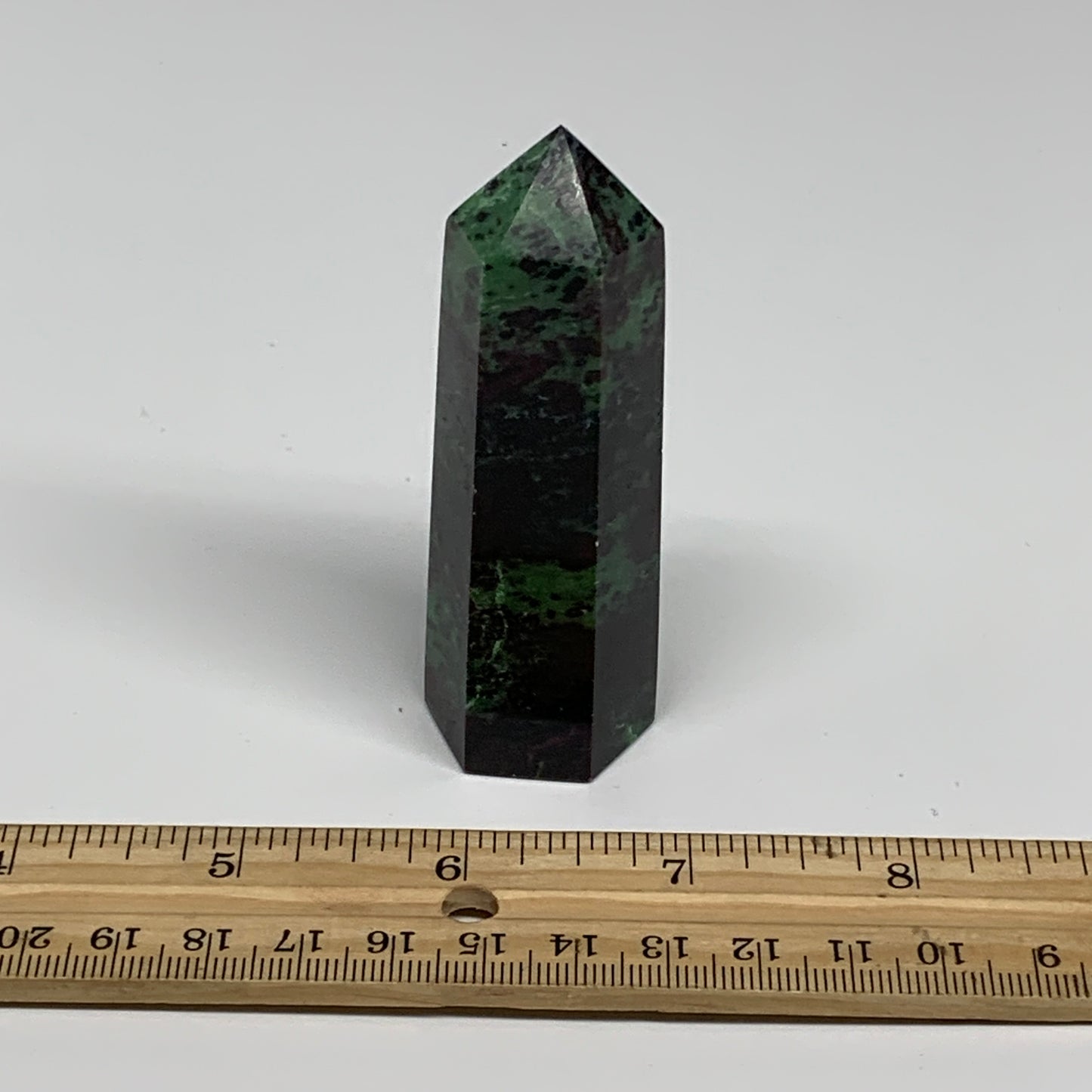 106.8g, 3.2"x1", Natural Ruby Zoisite Tower Point Obelisk @India, B31420