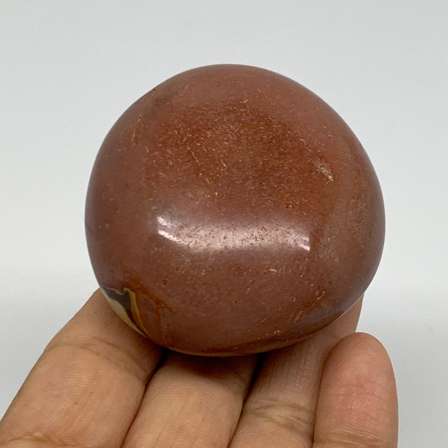 143.4g, 2.4"x2.2"x1.4", Polychrome Jasper Palm-Stone Crystal, B37006