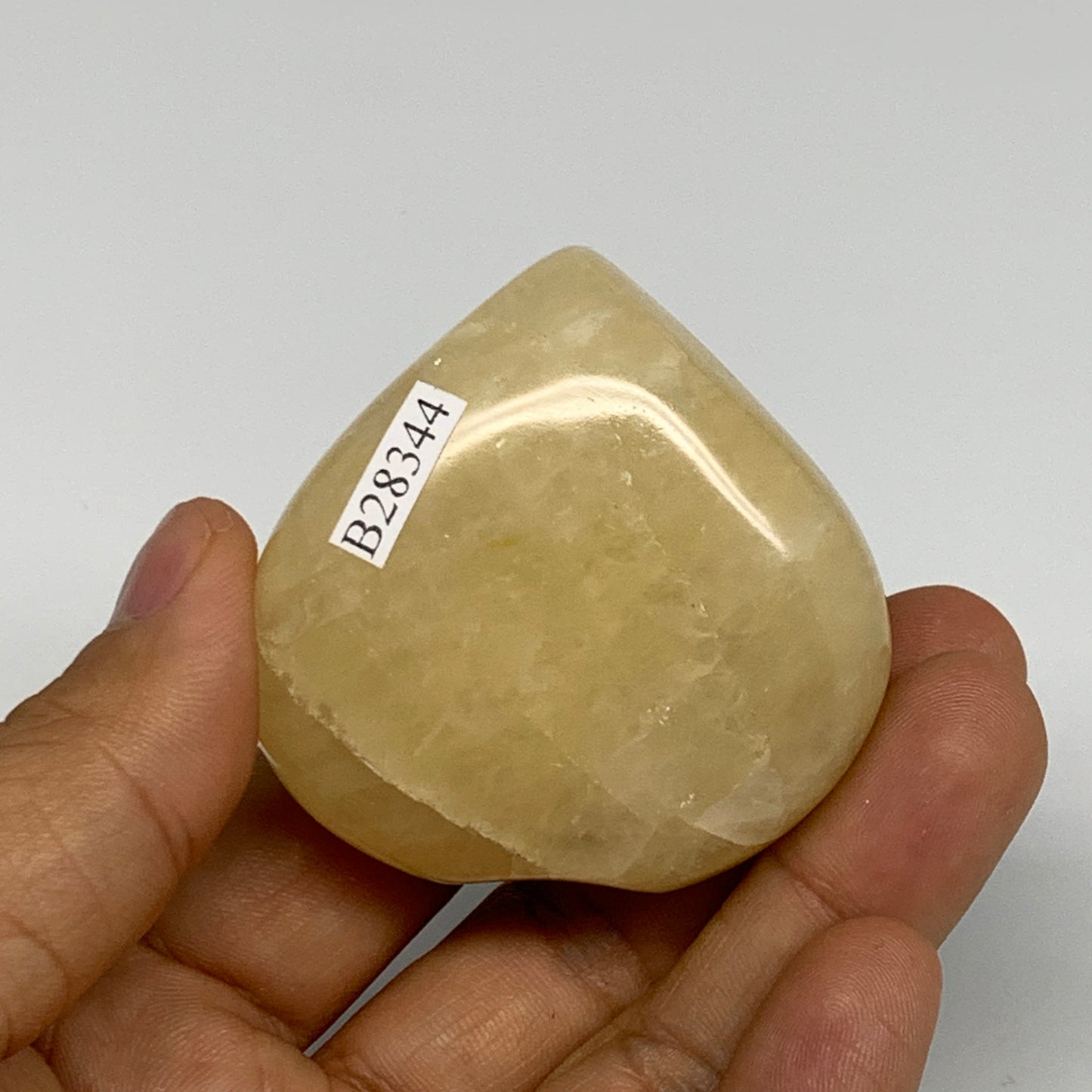 95.1g,2"x2"x0.9" Natural Yellow Aventurine Heart Crystal Stone @India, B28344