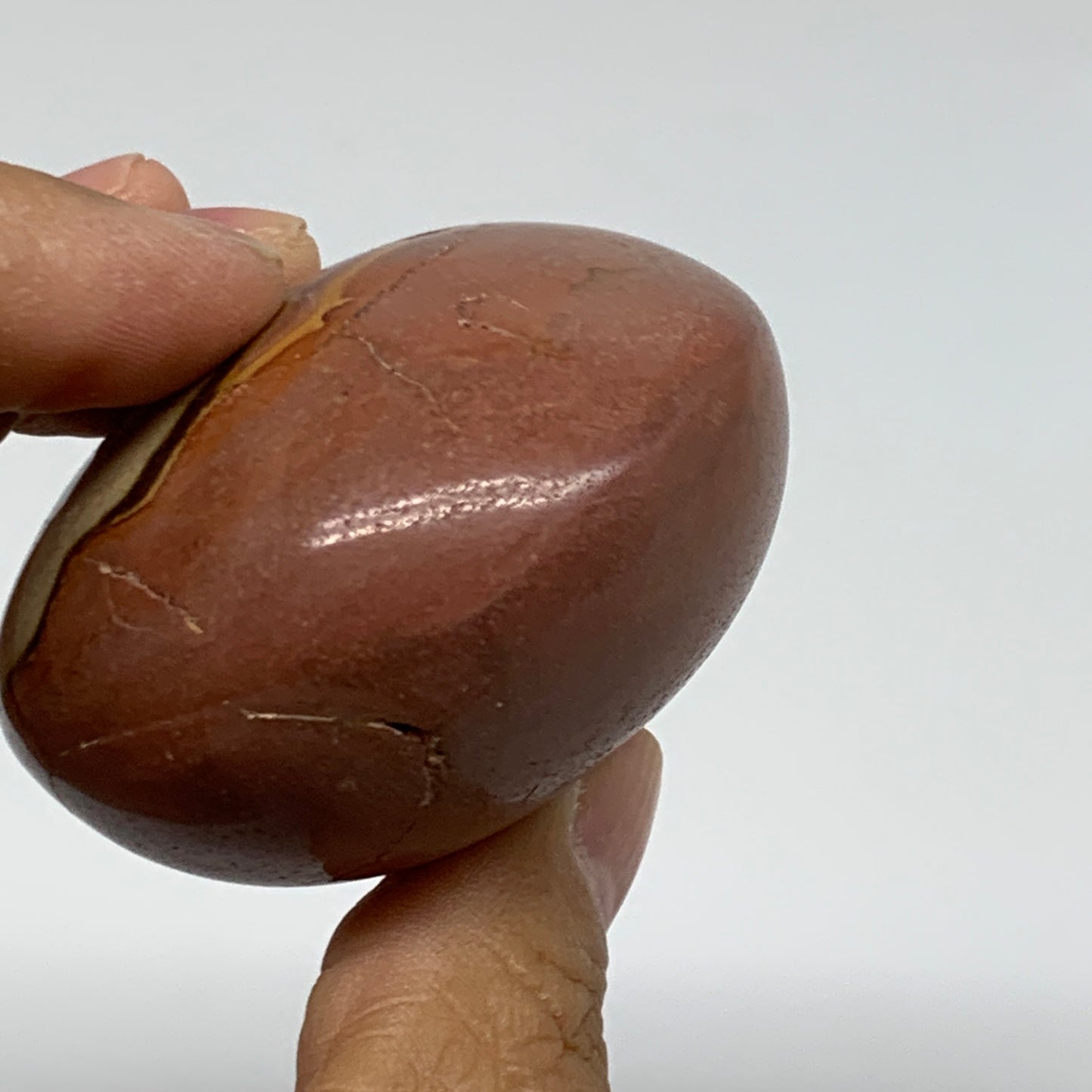 143.4g, 2.4"x2.2"x1.4", Polychrome Jasper Palm-Stone Crystal, B37006