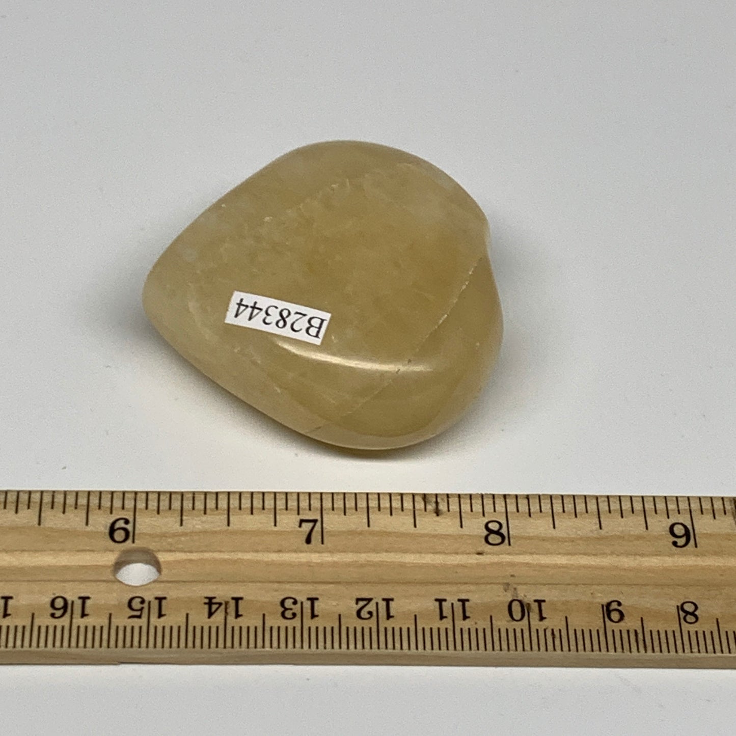 95.1g,2"x2"x0.9" Natural Yellow Aventurine Heart Crystal Stone @India, B28344