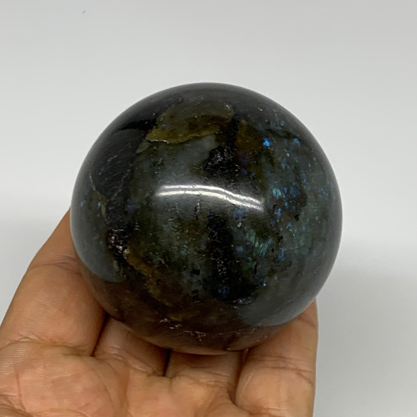 309.2g, 2.3"(58mm), Labradorite Sphere Gemstone,Crystal @Madagascar, B29871
