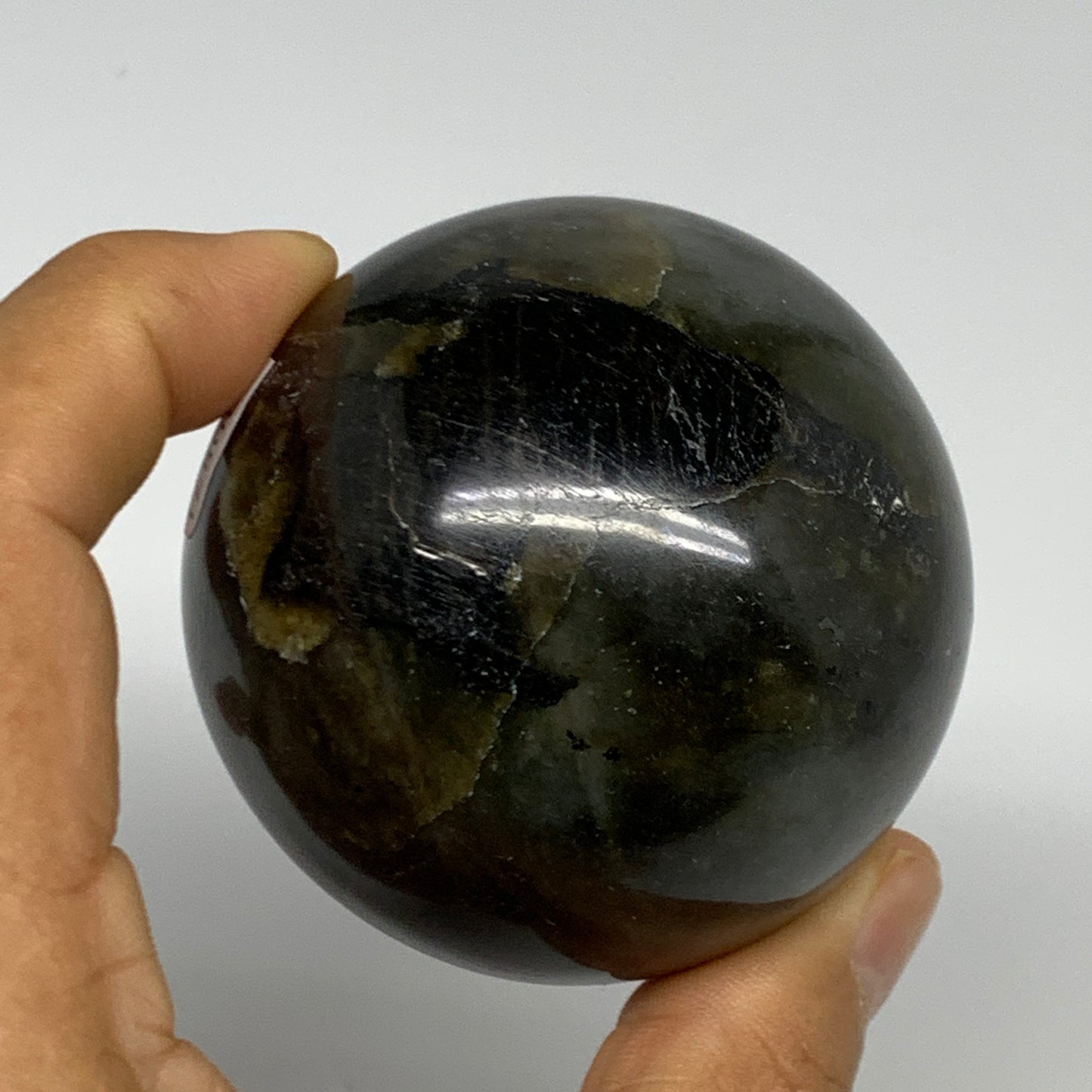 309.2g, 2.3"(58mm), Labradorite Sphere Gemstone,Crystal @Madagascar, B29871
