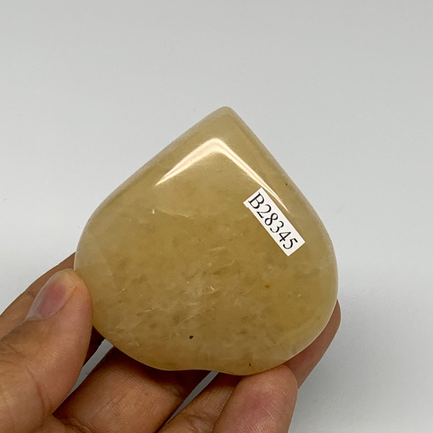 102.1g,2.2"x2.2"x0.8" Natural Yellow Aventurine Heart Crystal Stone @India, B283