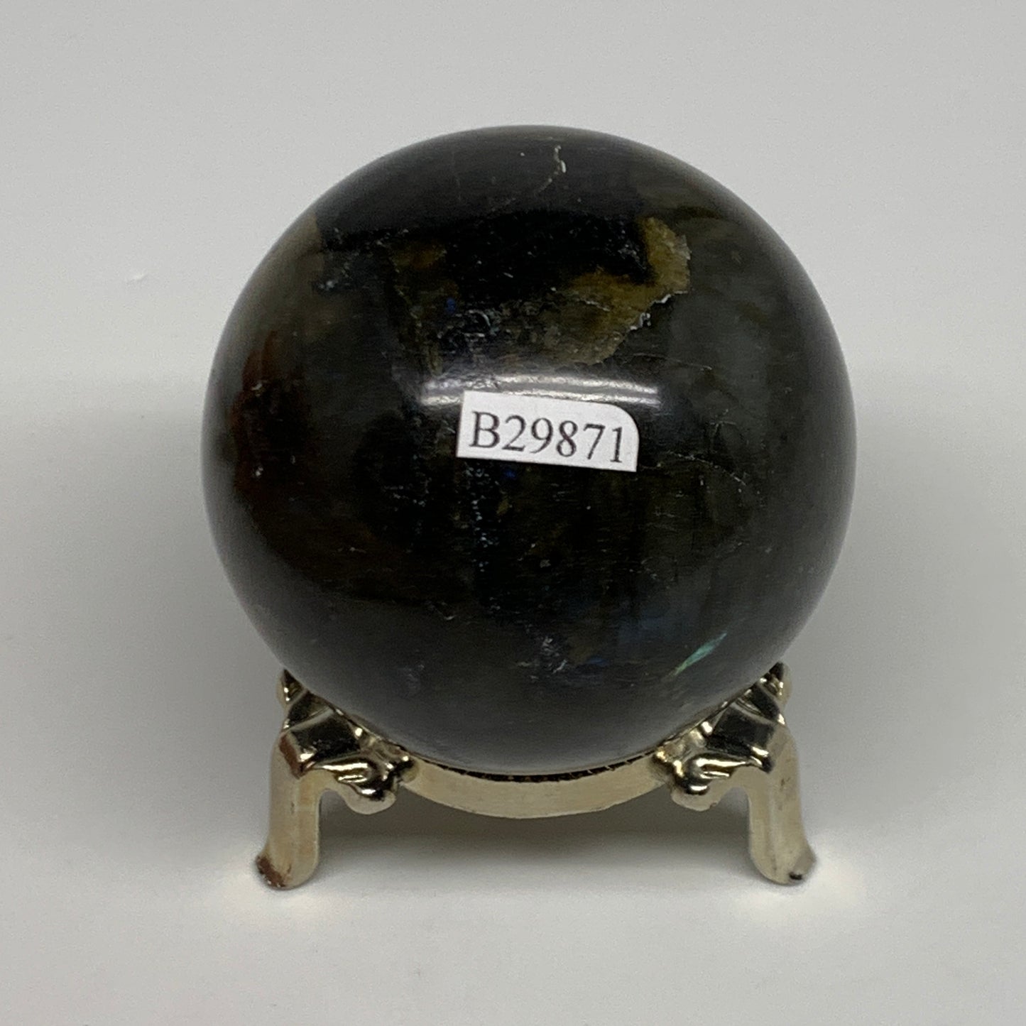 309.2g, 2.3"(58mm), Labradorite Sphere Gemstone,Crystal @Madagascar, B29871