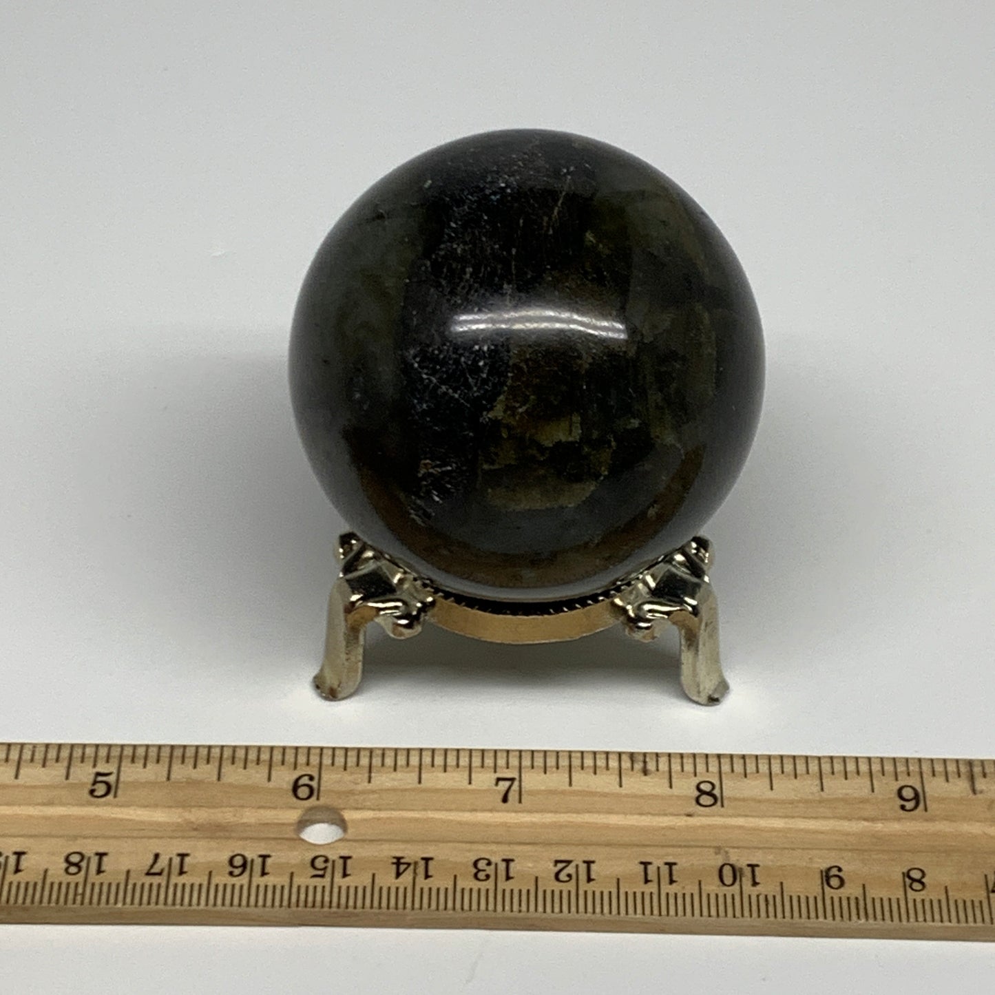 309.2g, 2.3"(58mm), Labradorite Sphere Gemstone,Crystal @Madagascar, B29871