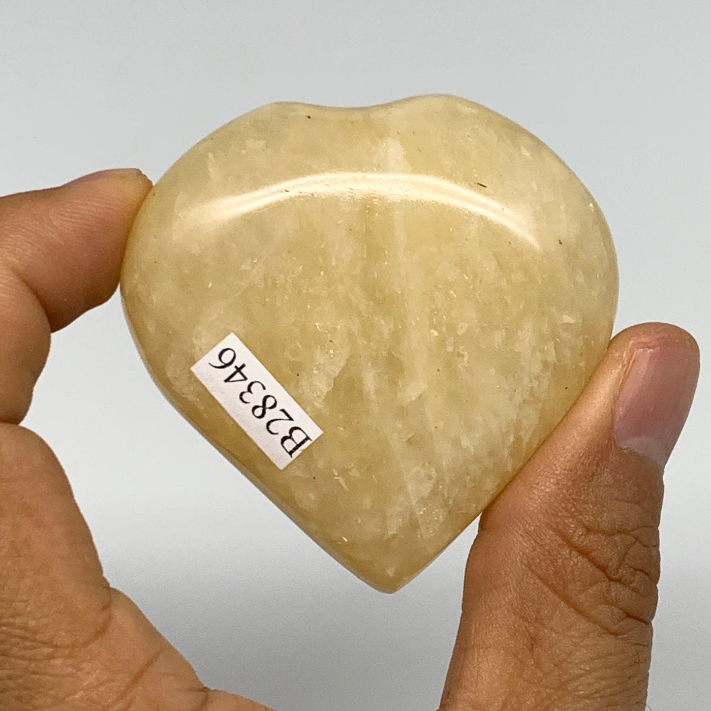 90.8g,2.1"x2.1"x0.8" Natural Yellow Aventurine Heart Crystal Stone @India, B2834