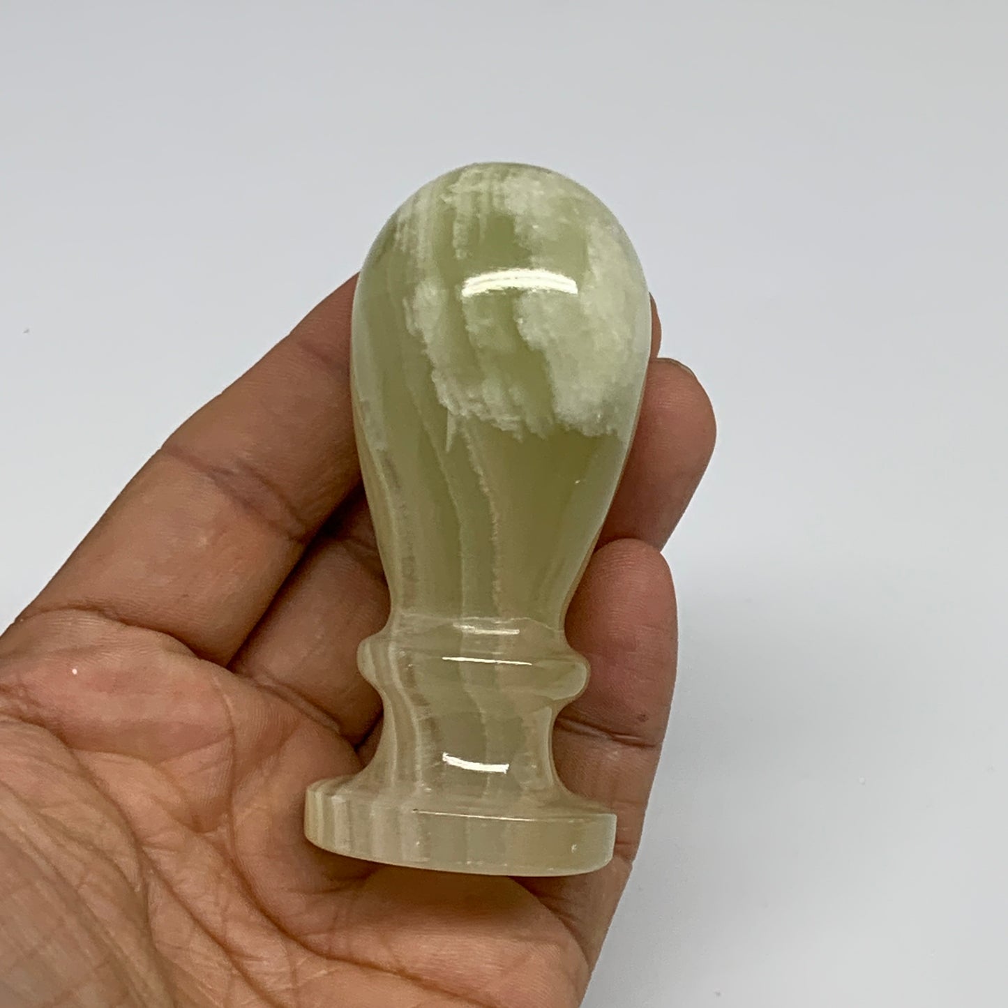 505g,  2.9"x2.9", Natural Green Onyx Crystal Pestle and Mortar Handmade, B32055