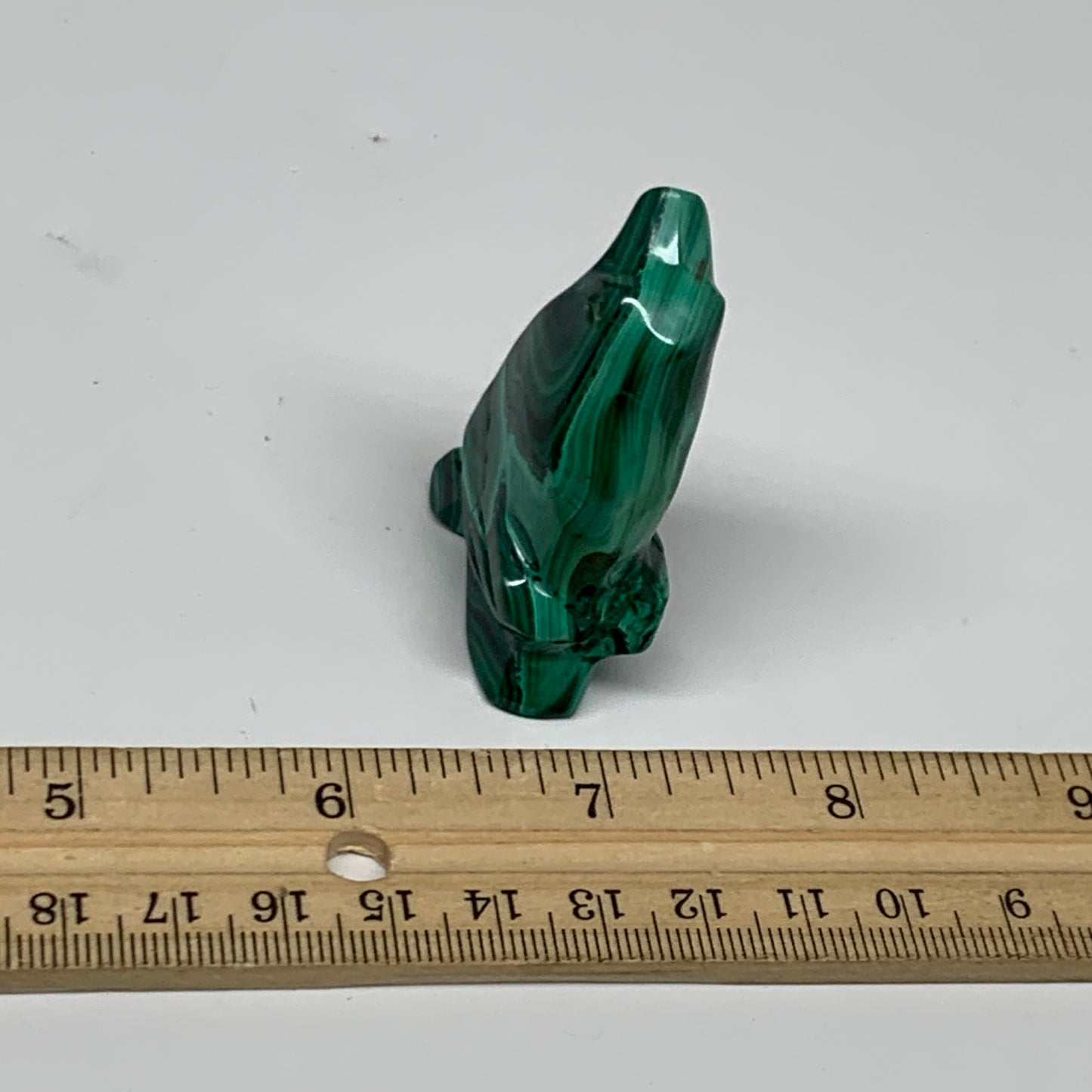 47.2g, 1.9"x1.2"x0.6" Natural Solid Malachite Penguin Figurine @Congo, B32728