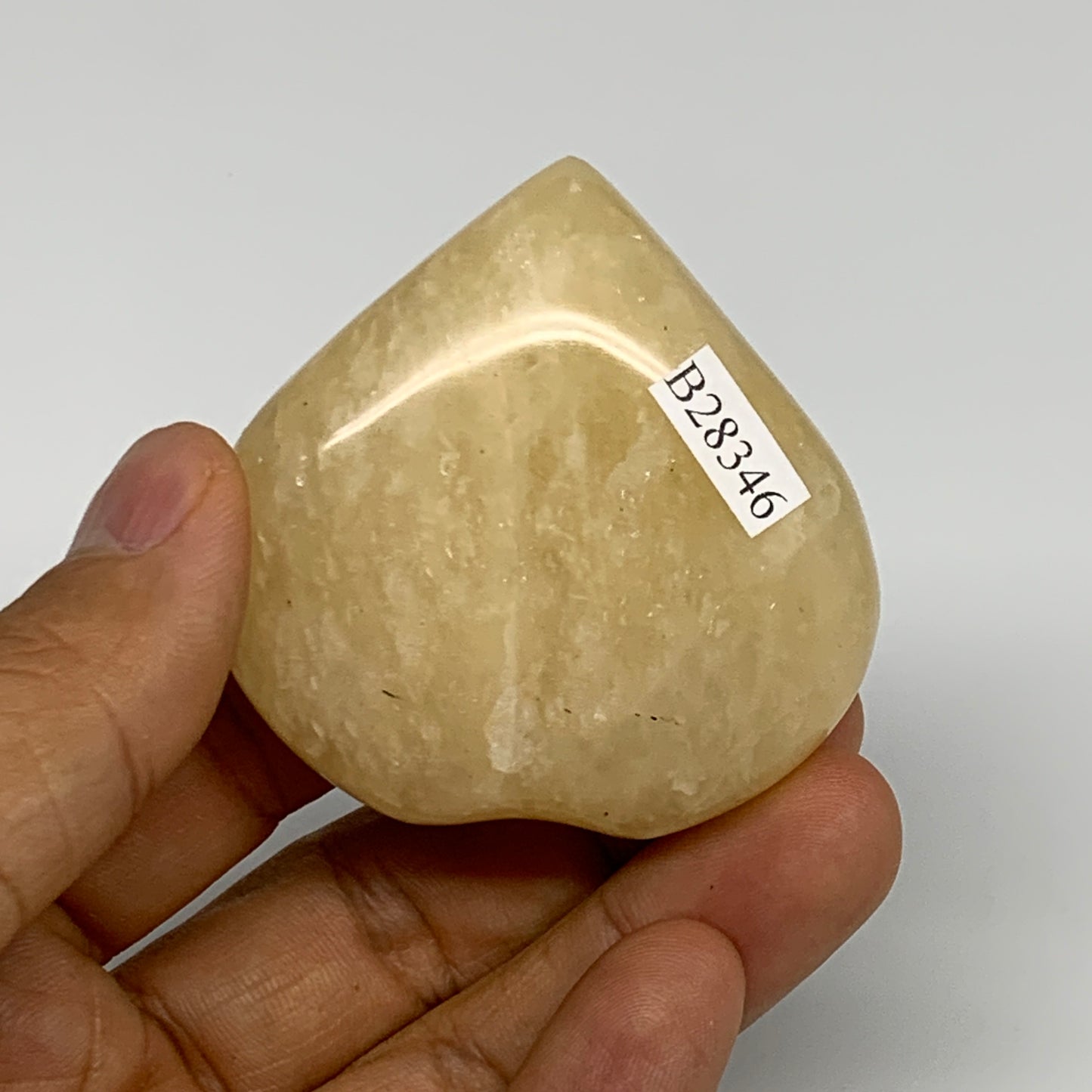 90.8g,2.1"x2.1"x0.8" Natural Yellow Aventurine Heart Crystal Stone @India, B2834