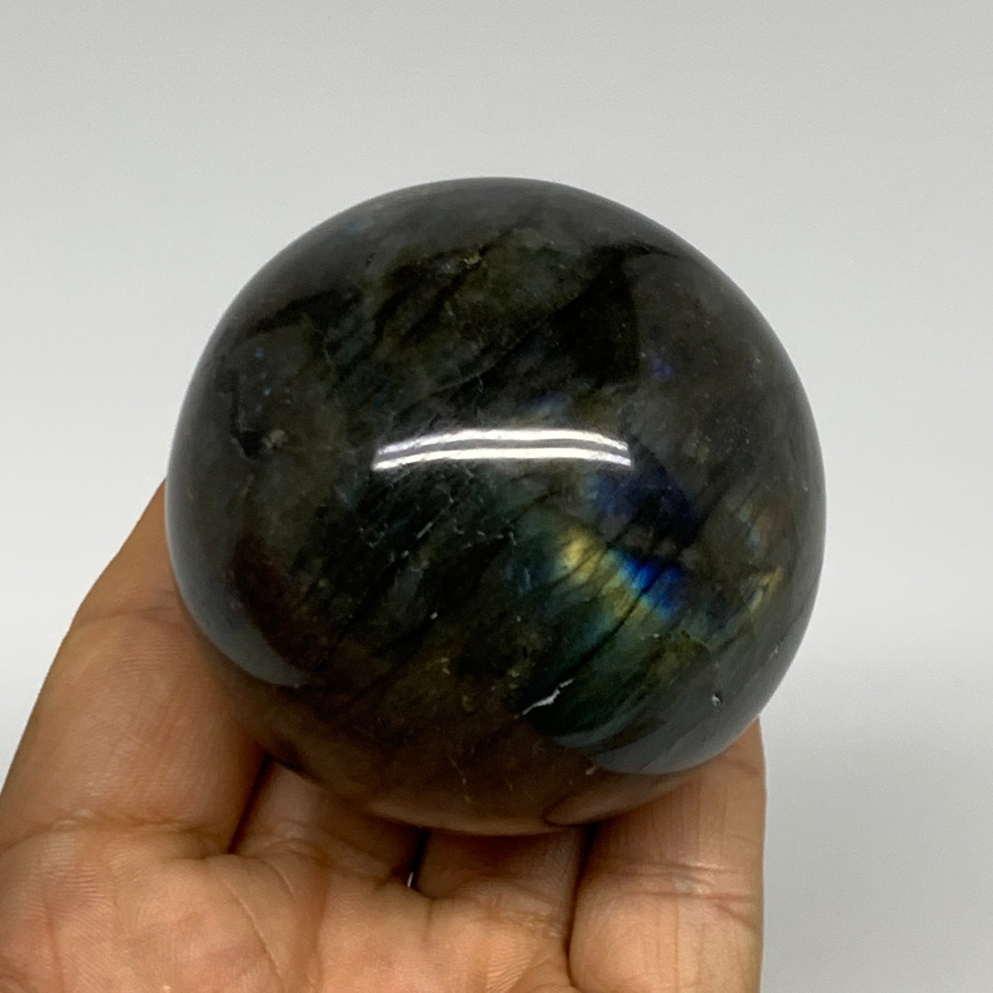 270.1g, 2.3"(58mm), Labradorite Sphere Gemstone,Crystal @Madagascar, B29872