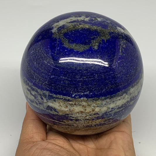 3.55 lbs,3.8"(96mm), Lapis Lazuli Sphere Ball Gemstone @Afghanistan, B27548