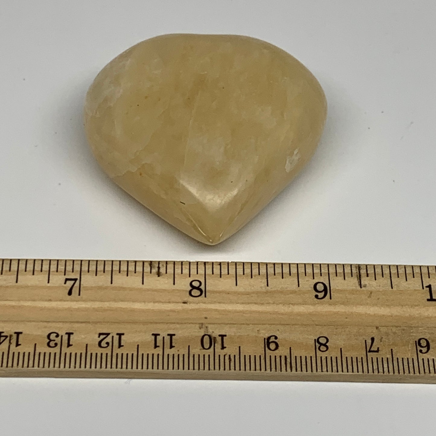 90.8g,2.1"x2.1"x0.8" Natural Yellow Aventurine Heart Crystal Stone @India, B2834
