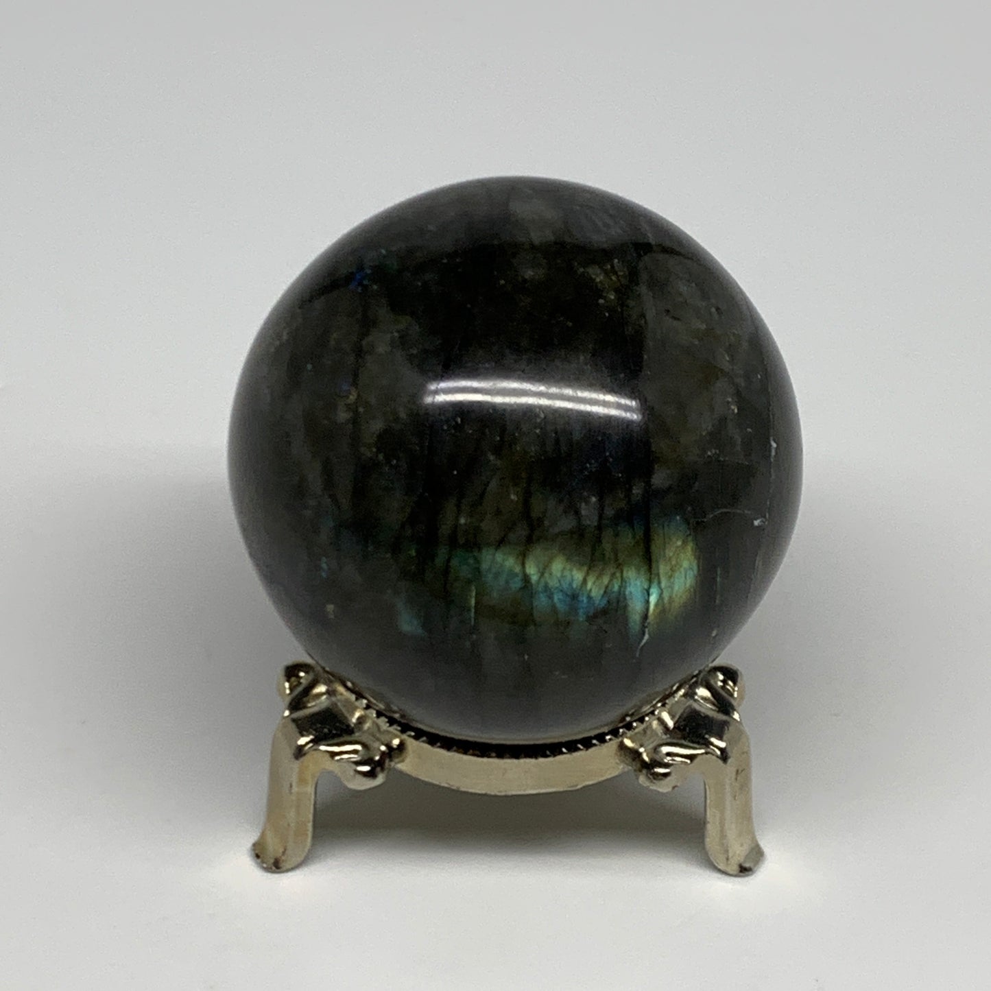 270.1g, 2.3"(58mm), Labradorite Sphere Gemstone,Crystal @Madagascar, B29872