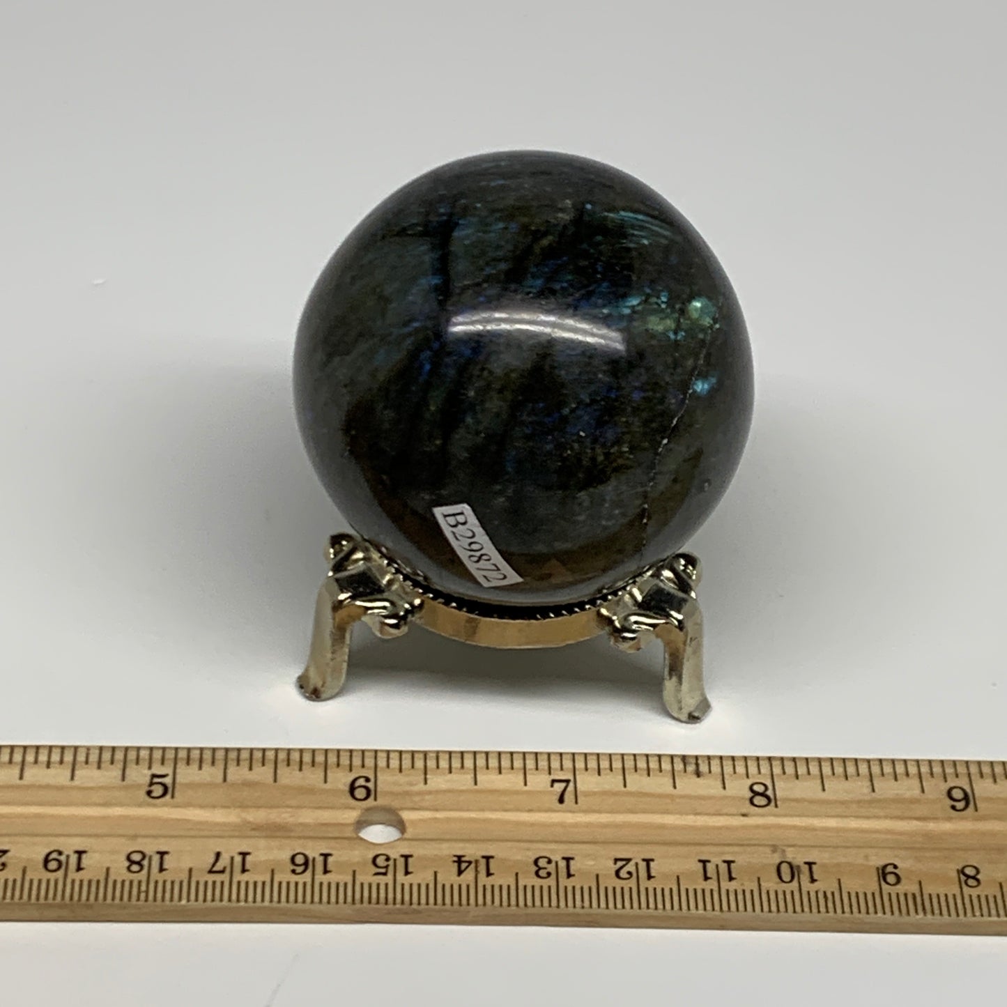 270.1g, 2.3"(58mm), Labradorite Sphere Gemstone,Crystal @Madagascar, B29872