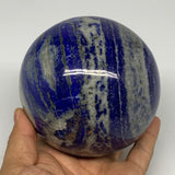 3.55 lbs,3.8"(96mm), Lapis Lazuli Sphere Ball Gemstone @Afghanistan, B27548