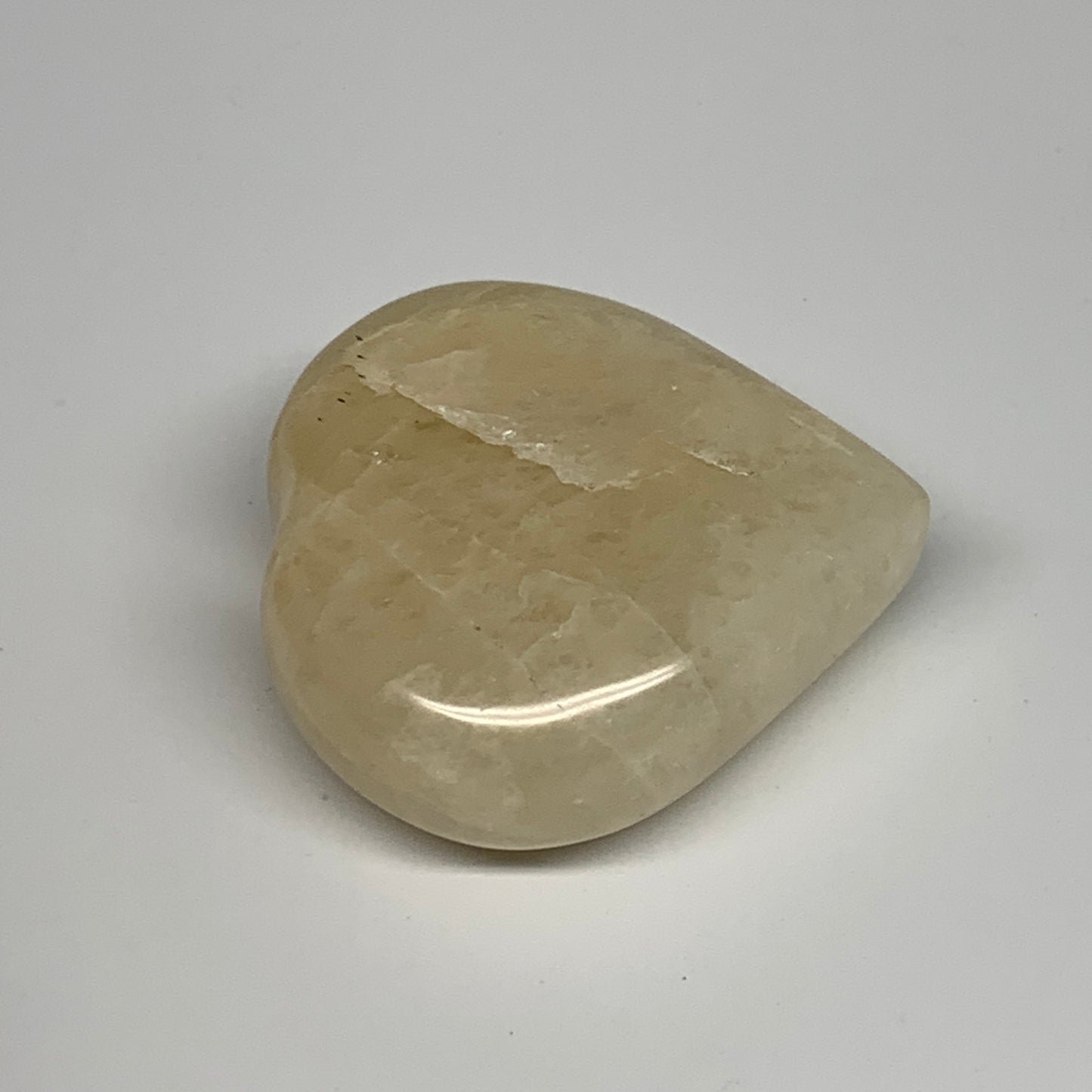 104g,2.2"x2.1"x0.9" Natural Yellow Aventurine Heart Crystal Stone @India, B28347