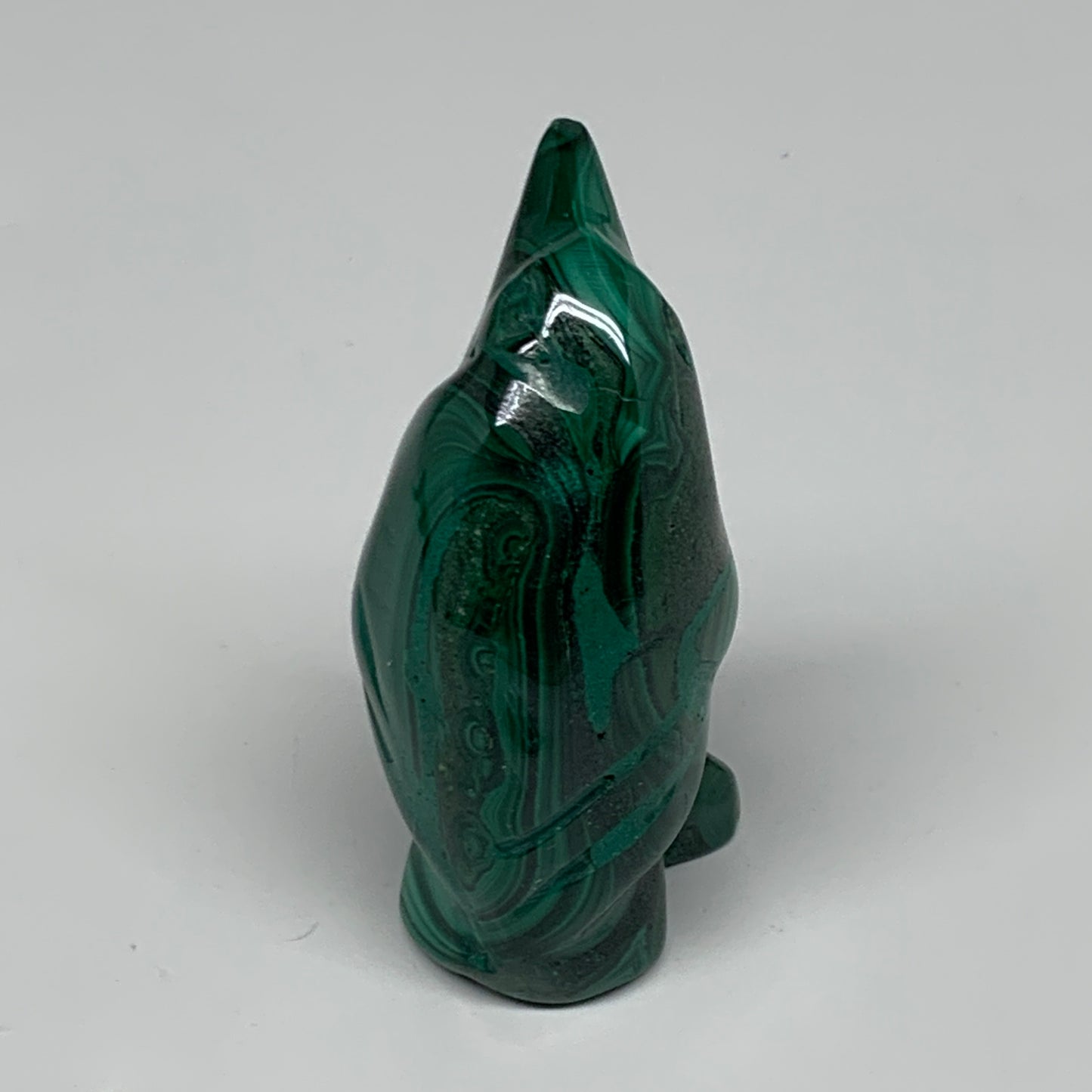 72.9g, 2"x1"x1" Natural Solid Malachite Penguin Figurine @Congo, B32730