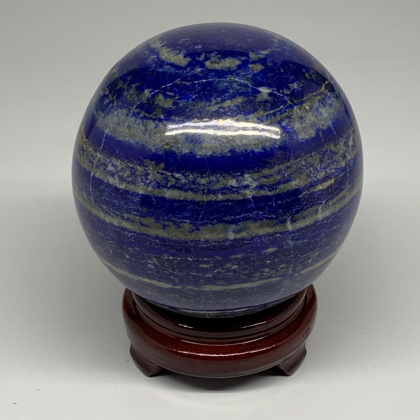 6.95 lbs,4.6"(111mm), Lapis Lazuli Sphere Ball Gemstone @Afghanistan, B27549