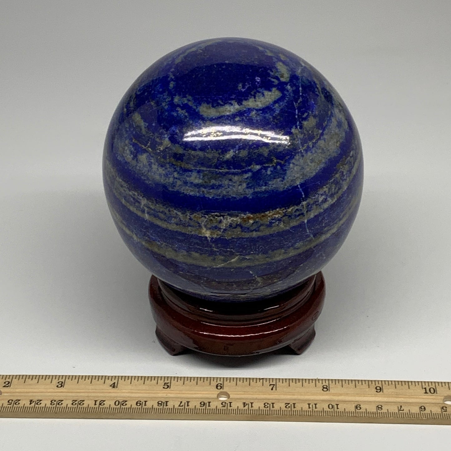 6.95 lbs,4.6"(111mm), Lapis Lazuli Sphere Ball Gemstone @Afghanistan, B27549
