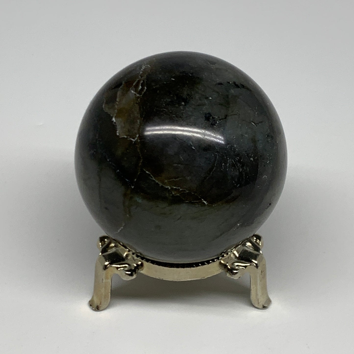 309.5g, 2.4"(60mm), Labradorite Sphere Gemstone,Crystal @Madagascar, B29874